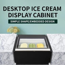 Présentoir de crème glacée à 3 plateaux, petite armoire de bureau, refroidissement Direct, congélateur