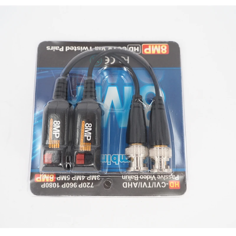8MP HD Twisted Pair Passive 4K CCTV Video Balun BNC Transceivers UTP Balun For AHD CVI TVI CVBS Camera