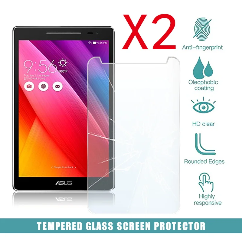 

2Pcs Tablet Tempered Glass Screen Protector Cover for Asus ZenPad S 8.0 Z580C Z580CA Full Screen Coverage Tempered Film