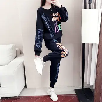 

2 piece set women Tide brand fashion 2020 spring and autumn new style loose temperament casual clothes western sports suit women