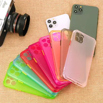 

For Iphone 11 Pro Max XR XS MAX X 8 7 6 1.6MM Ultra Thin Slim Soft TPU Case Frosted Matte Clear Ultra thin Phone Cover 300PCS