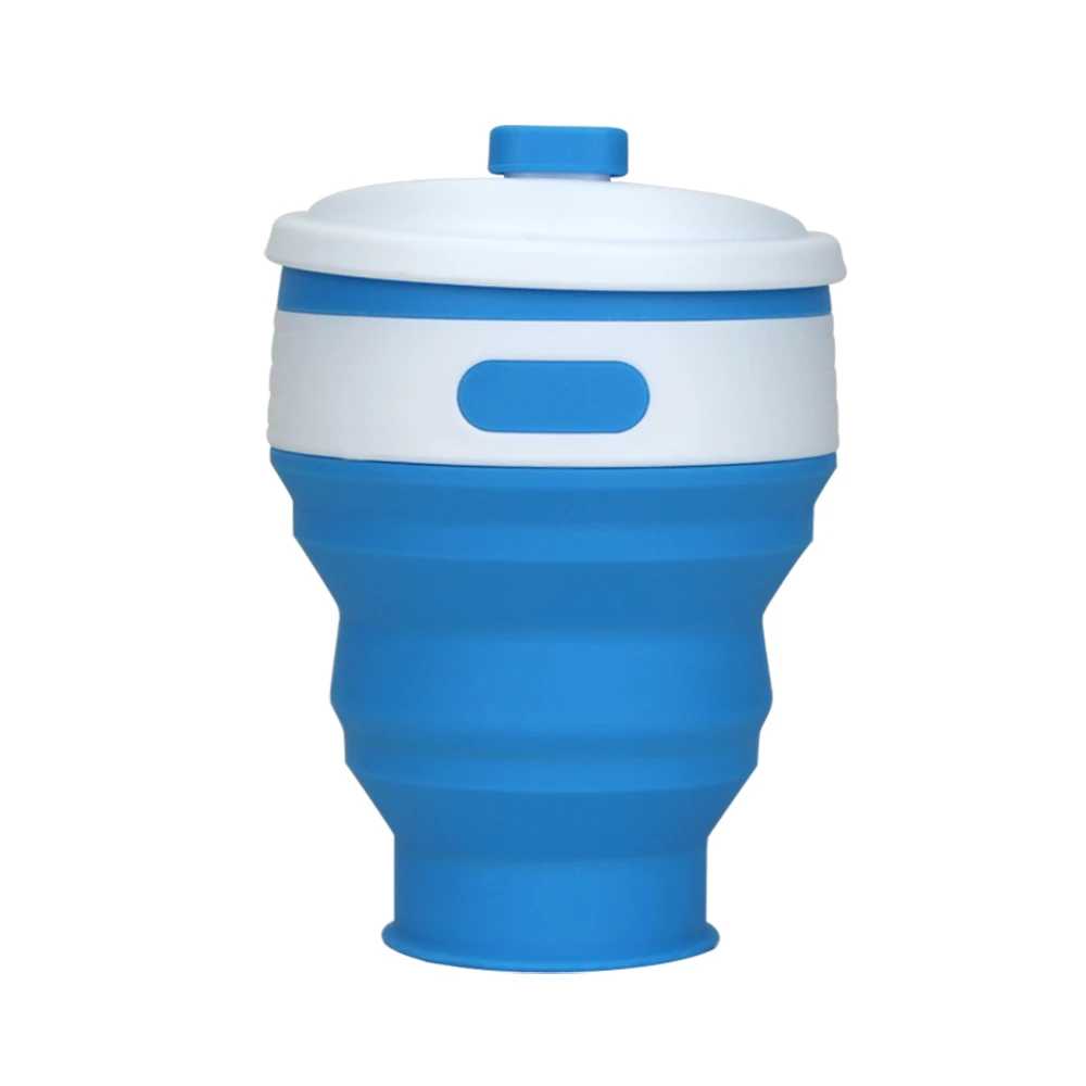 The Silicone Folding Coffee Cups Food Grade BPA FREE For Outdoors Portable Collapsible Water Cup 3