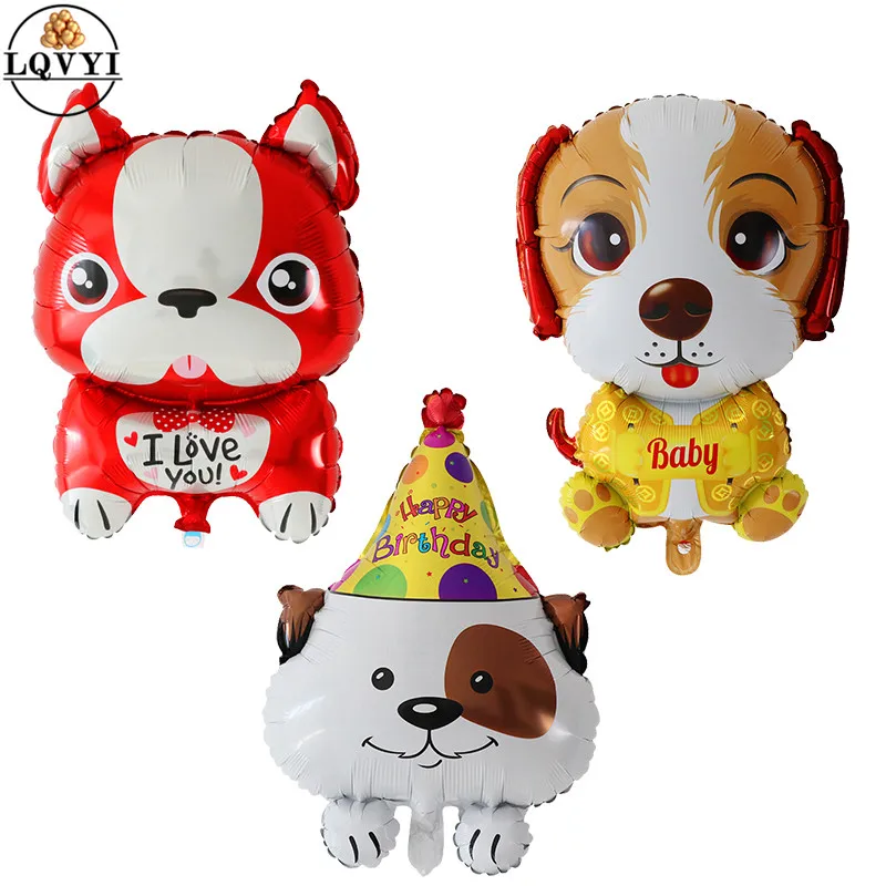 

1pc New Happy Birthday Dog Foil Helium Balloons I Love You Baby Dog Ballon Children's Birthday Party Wedding Decor Toys For Kids