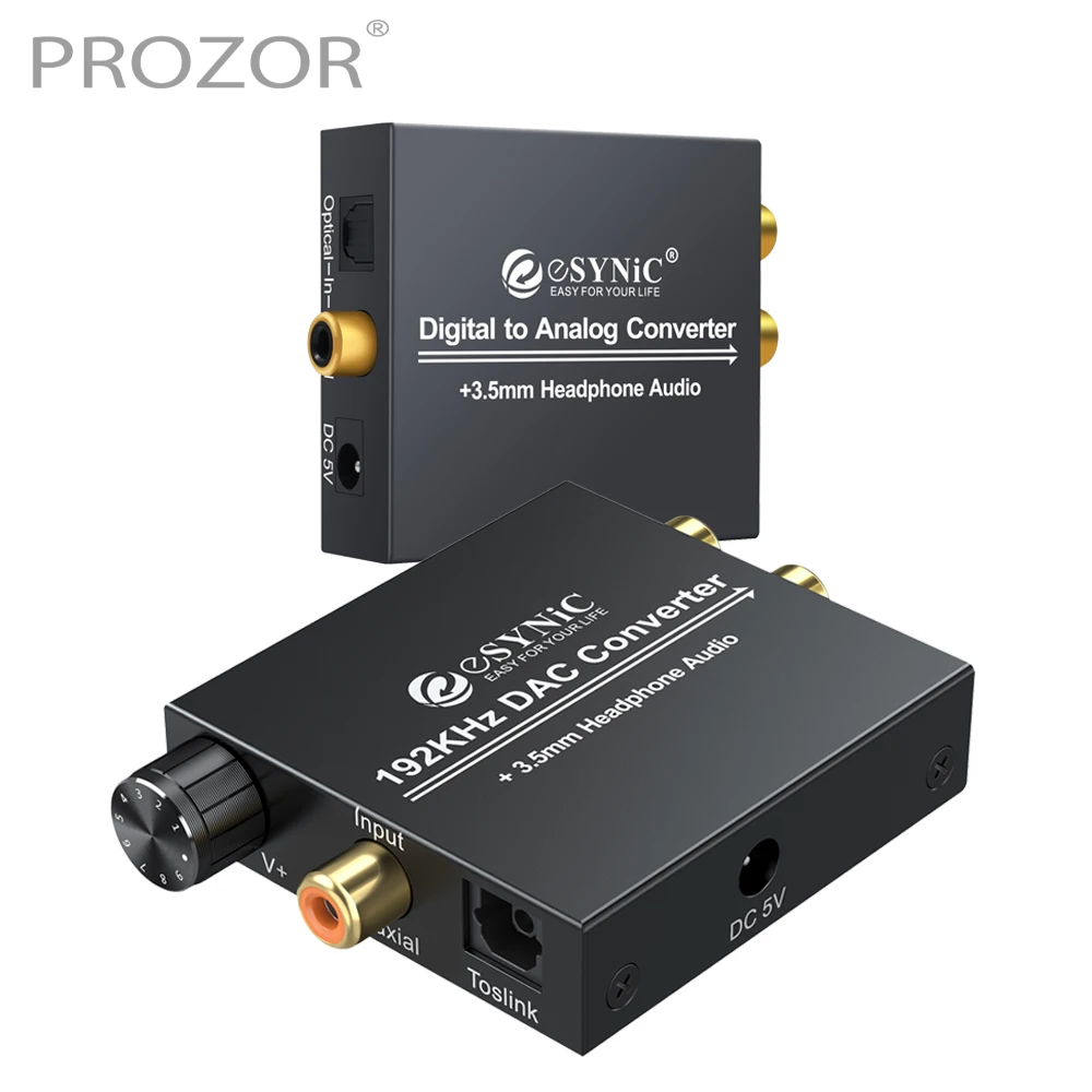 192khz / 96khz Dac Digital To Analog Audio Converter Adapter Coaxial Toslink To Analog Stereo L
