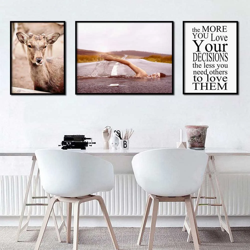 Розовый цветок сексуальное бикини пляж девушка олень цитаты холст живопись