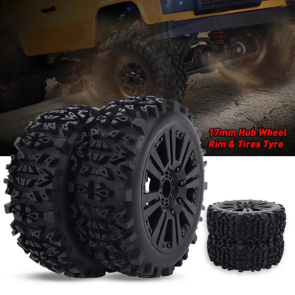

17mm 1/8 Off-Road RC Car Hub Wheel Rim & Tires Tyre For Buggy Redcat Team Losi VRX HPI Kyosho HSP Carson Hobao