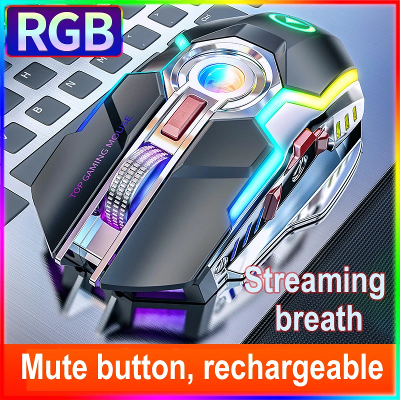 А5 игровая мышь 2,4 ГГц Беспроводная USB профессиональная Esports RGB подсветка Slient Bluetooth мышь 1600 dpi 7 кнопок для ПК ноутбука