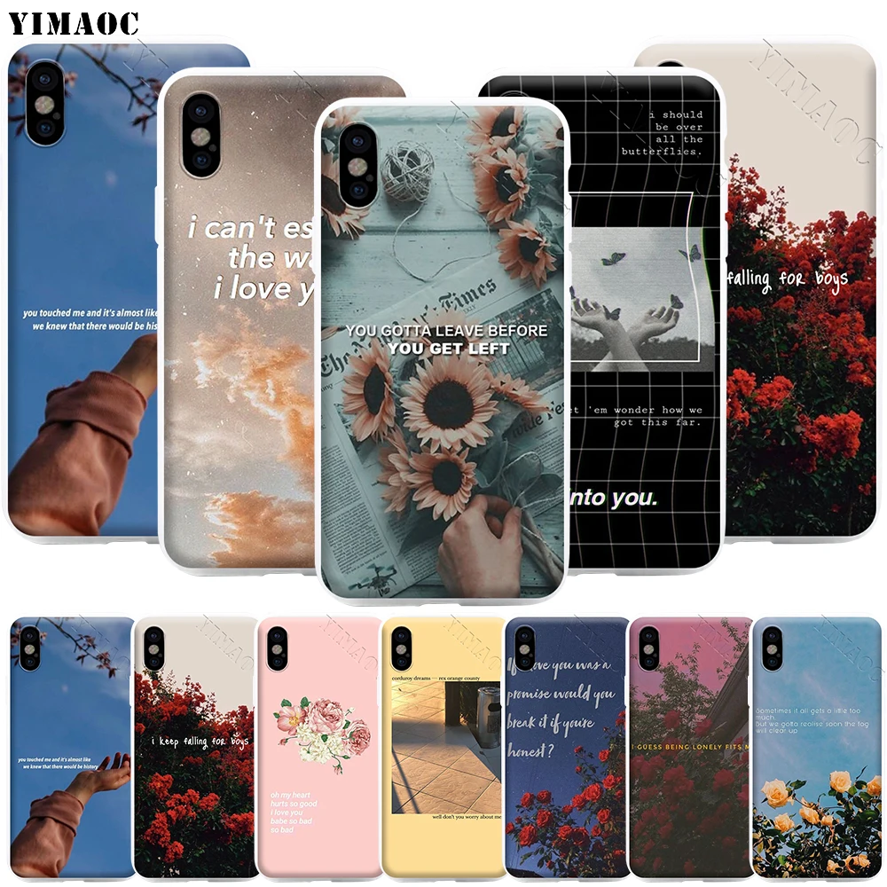 Чехол YIMAOC с текстом песен для iPhone 11 Pro XS X XR Max 8 7 6 6S Plus SE 5S | Мобильные телефоны и