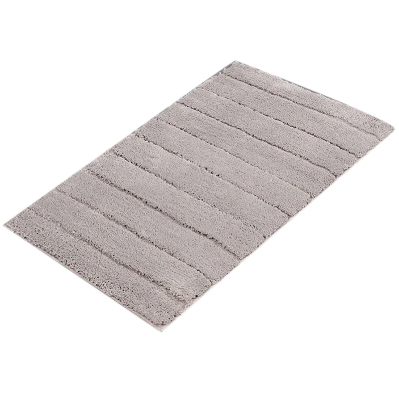 Gray Впитывающий нескользящий коврик, Европейский Т-полоска, коврик для ванной комнаты, ковер, домашняя дверь - Цвет: Gray