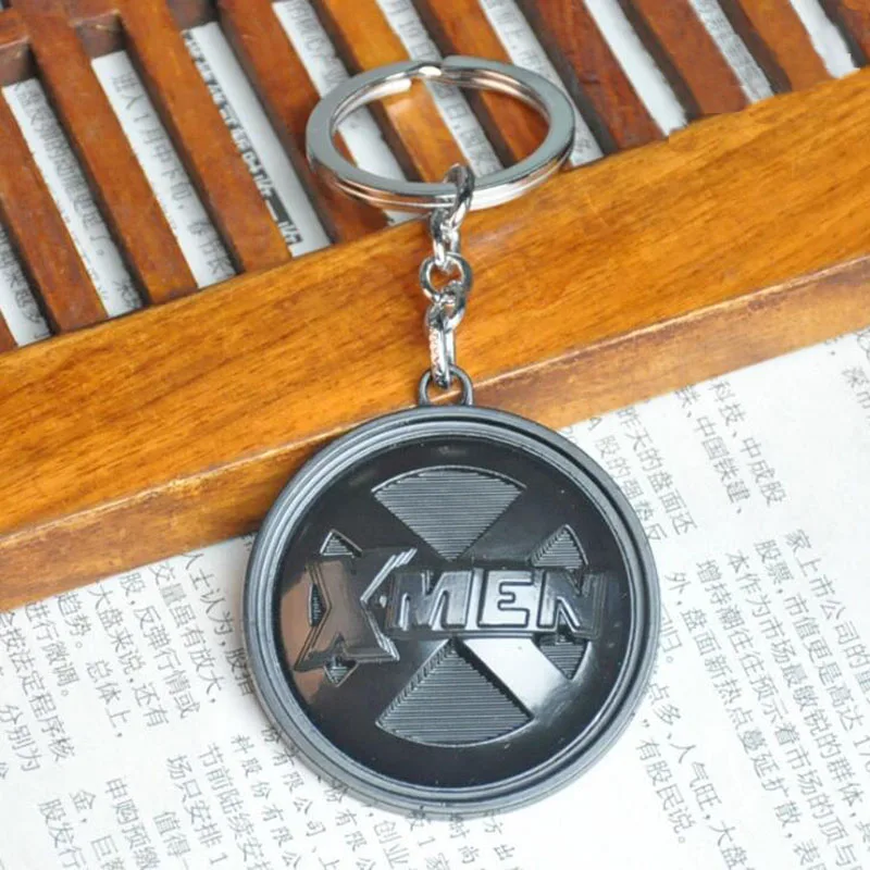 10 шт./лот 3D комический супергерой DC X-MEN логотип брелок для ключей в форме щита Марвел из мстителей комиксов X человек брелок завесы для сувениры для поклонников