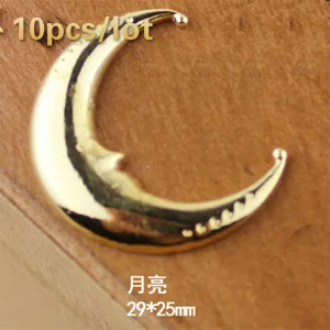 Popular5pcs/lot Planet Star Moon Jewlery Making Findings Frame Pendant Gold Charm Bezel Setting Cabochon Setting UV Resin Charm - Цвет: Зеленый