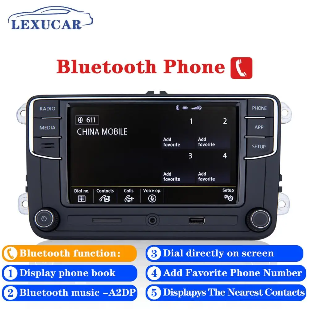 LEXUCAR RCD330 Plus Desay Car Radio Carplay 1GB RAM RCD330G 6RD035187B For VW Golf 5 6 Jetta CC MK6 MK5 Passat B6 B7 Tiguan 187B