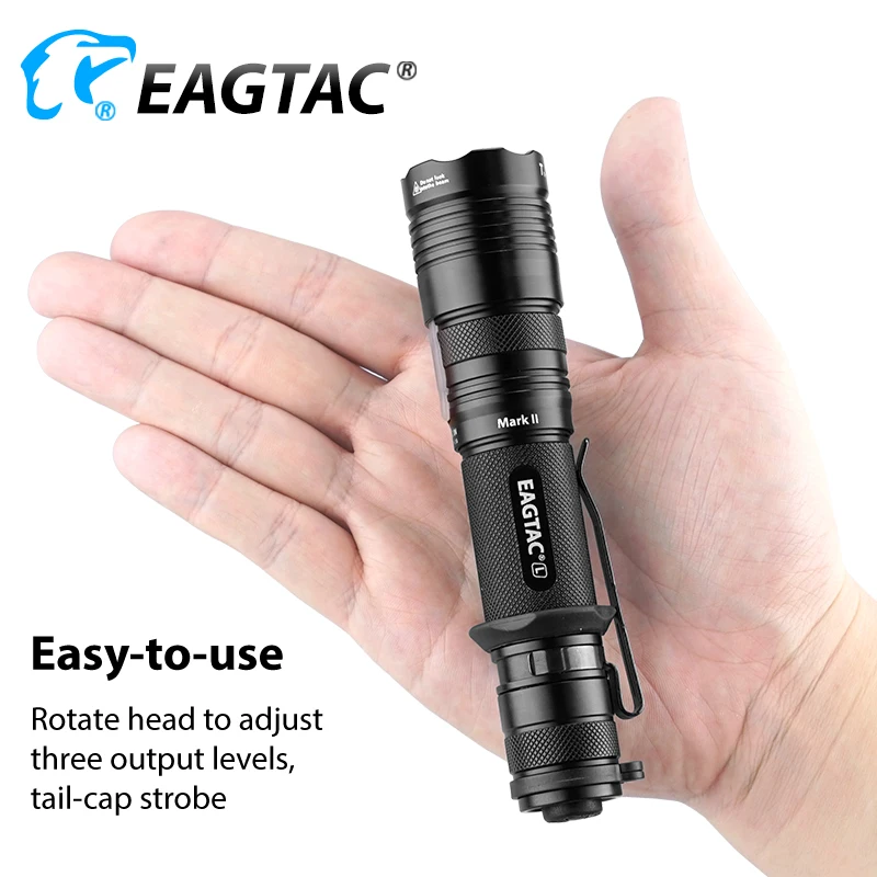 EAGTAC T25LR 2200 люмен супер мощный тактический фонарь USB Перезаряжаемый Фонарь 18650 аккумулятор в комплекте для охоты