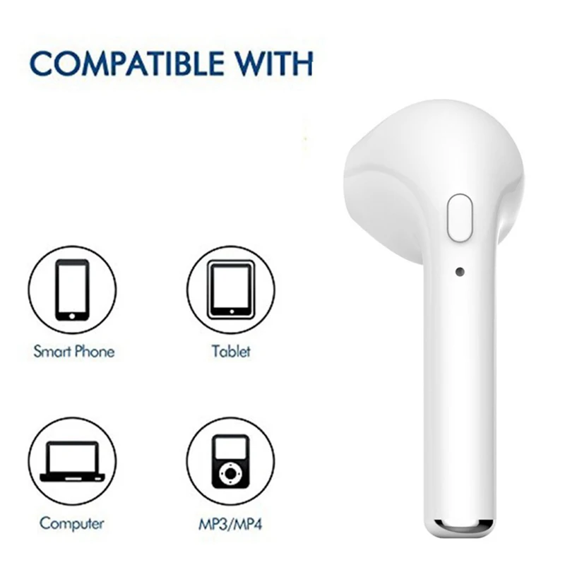 I7S-TWS Беспроводной наушники мини Портативный спортивные Шум Снижение гарнитура наушники с зарядки чехол, для iPhone, для Samsung Galaxy's, для Android