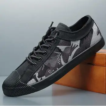 

2020 new fashion spring summer men shoes ventilate camouflage canvas casual shoes trend shoes man cool loafers