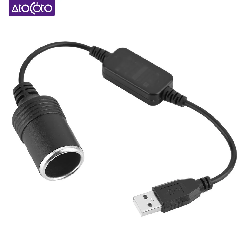 5V 2A USB Male to 12V Car Cigarette Lighter Socket Converter Cable Adapter for DVR Power Charger Electronics Auto Accessories | Автомобили