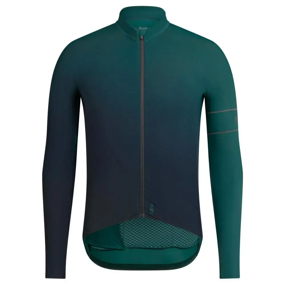 

2020 Spring TOP QUALITY PRO TEAM AERO DARK GREEN Long sleeve cycling jerseys race tight fit Bicycle clothing cool gear