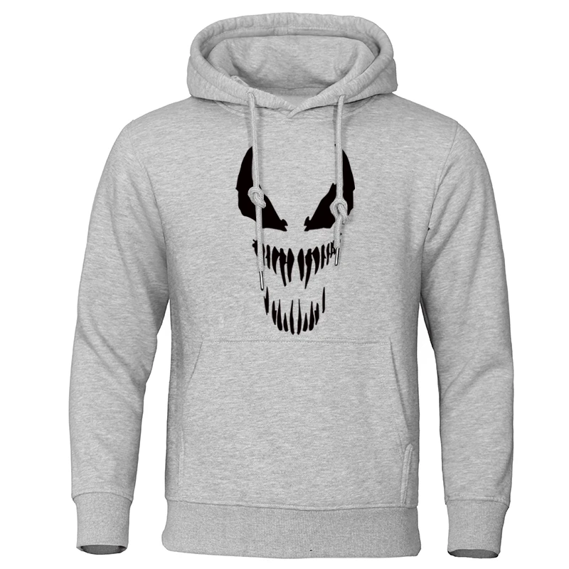 Venom, Мужская толстовка,, Осенние хлопковые пуловеры, крутые, с принтом комиксов, Мужская одежда, аниме, высокое качество, Брендовые мужские толстовки, свитшоты - Цвет: gray 1