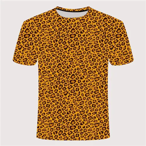 Камуфляжные 3D мужские футболки с принтом wo мужские солдатики стиль сафари футболка Леопардовый принт футболка большой размер 6XL спортивная фуфайка - Цвет: Черный