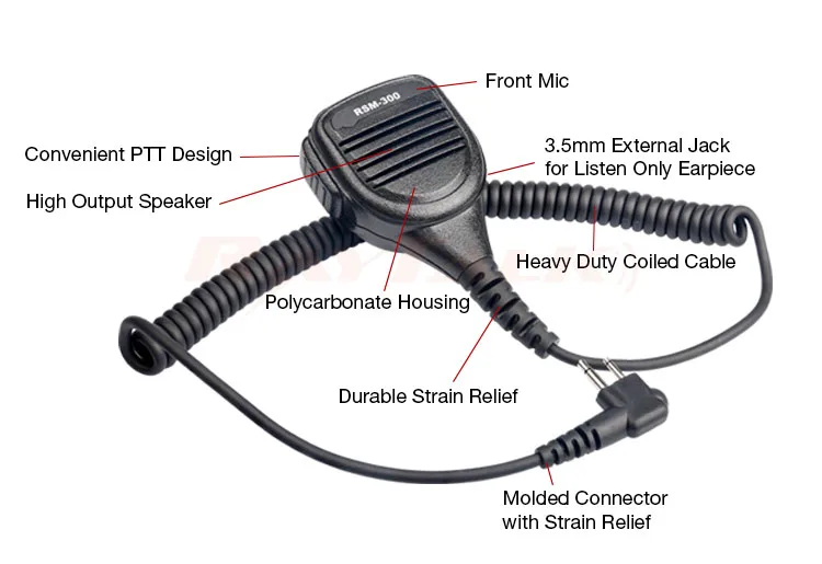 Иди и болтай Walkie Talkie “иди и Динамик микрофон PTT Mic с 3,5 мм наушник Jack для двухстороннее радио