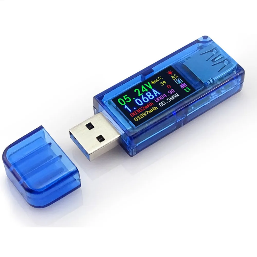 

AT34 USB3.0 IPS HD Color Screen USB Tester Voltage Current Capacity Energy Power Equivalent Impedance Temperature Test Dropship