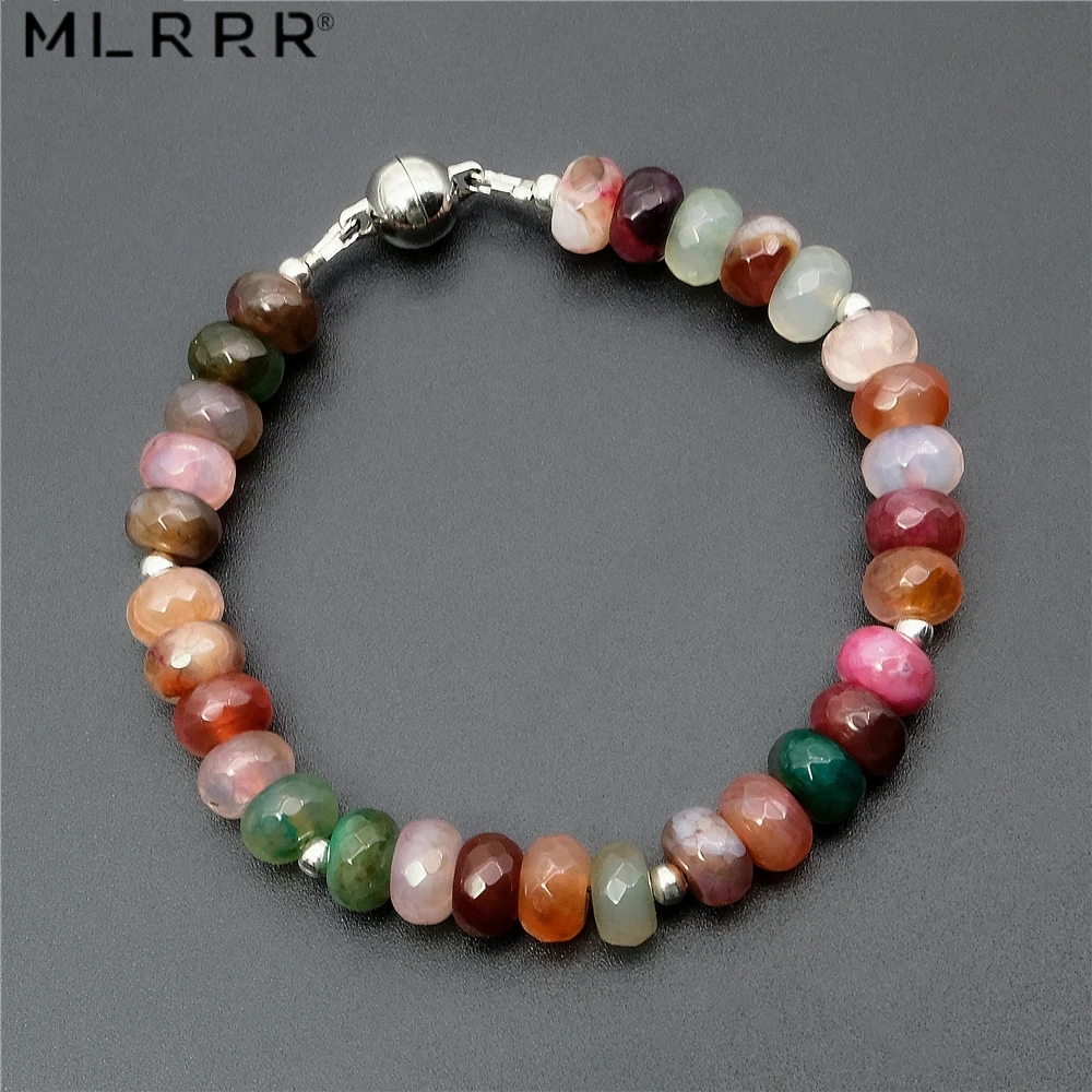 Günstige Ausverkauf Vintage Klassische Natürliche Achate Steine Schmuck Romantische 5*8mm Tourmalines Perlen Strang Armbänder