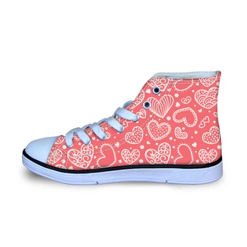 

Cute Girl Canvas Shoes Love Polka Dot Printing Lace Up Soft Shoes Sneaker Children Kids Casual High-Top Tenis Infantil Sapato