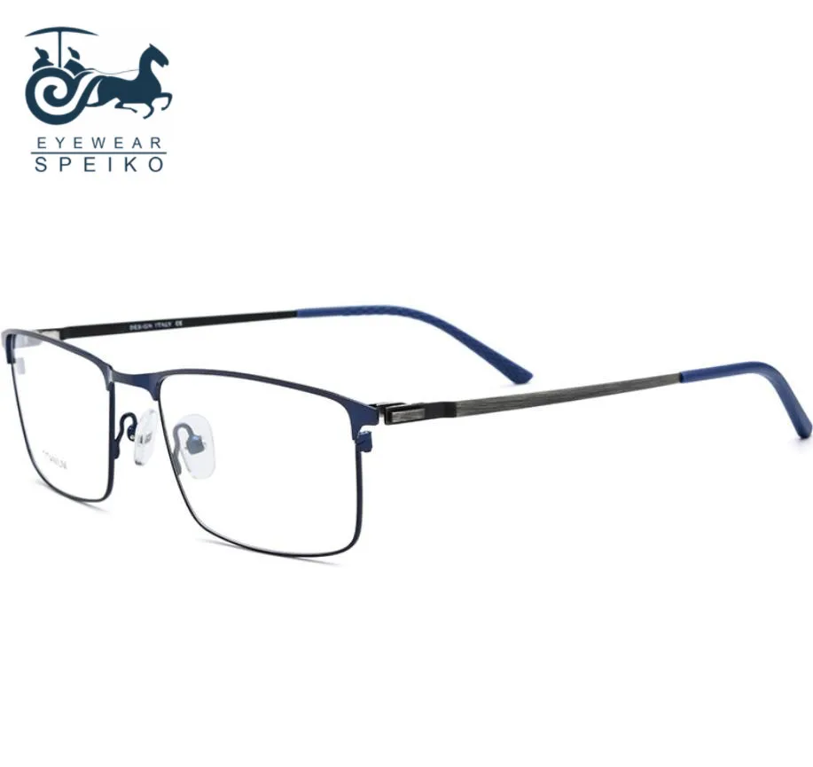 

Ultralight pure titanium frames 9847 business style men eyewear can be myopia reading glasses 1.74 anti-blue lenses