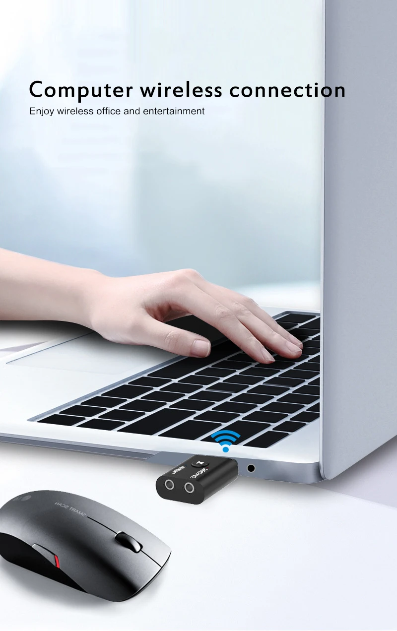 Портативный Bluetooth 5 0 передатчик приемник 3 мм AUX USB мини 2 в 1 беспроводной стерео