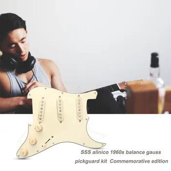 

Prewired Pickguard Schrauben Set Commemorative Model Classical Prewired Loaded SSS Pickguard Alnico V Pickups In 60s