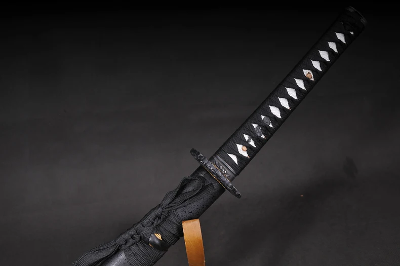 Katana sword 1045 carbon steel blade handmade samurai sharp edge japanese style knife wooden scabbard 41inch
