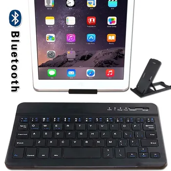 Quiet Slim Wireless Keyboard Bluetooth Keyboard for Apple Ipad Mini 1 2 3 4 5  Tablet Rechargeable Keyboard + Bracket 1