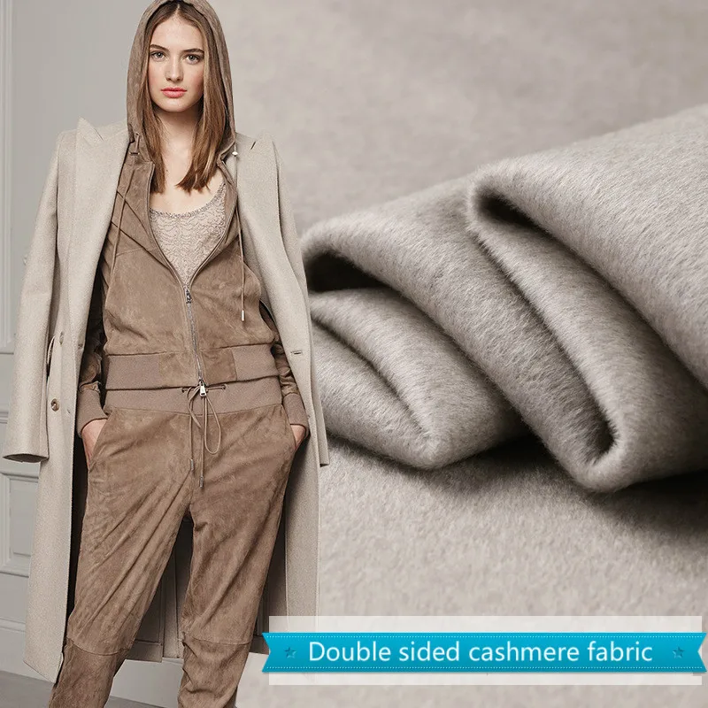 Двойная шерстяная кашемировая ткань 150 см, мягкая тонкая шерстяная ткань, зимнее пальто, толстая кашемировая ткань, кашемировой ткани