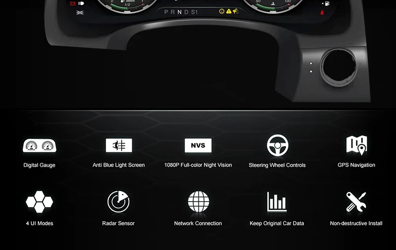 LCD touchable dashboard screen instrument cluster for Nissan Patrol Y62 2018 2019 2020 9
