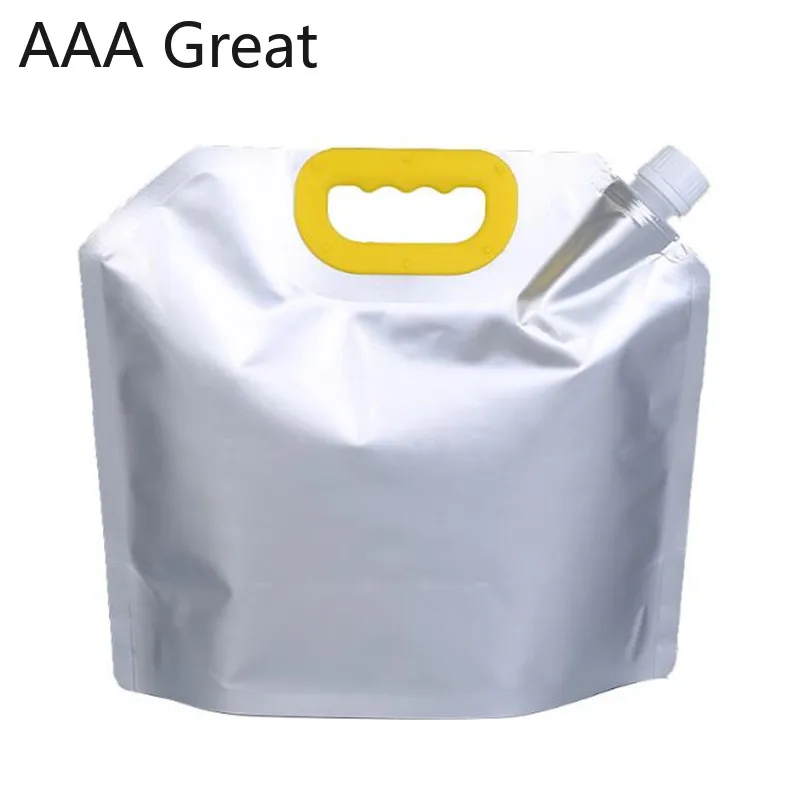 

10Pcs/Lot Silver Aluminum Foil Mylar Stand Up Spout Bag Fill Sauce Laundry Detergent Bathing Pouches Sauce Jelly Beverage Bags