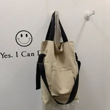 INS Super Fire большая сумка женская новая стильная женская сумка для девочек простая сумка на плечо холщовая свежая объемная текстурированная