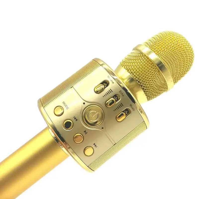 FFYY-Модный WS-868 Профессиональный портативный беспроводной караоке ручной микрофон динамик USB музыкальный плеер семья KTV