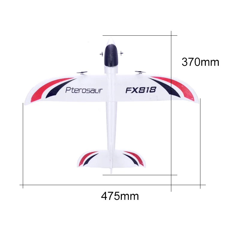 FX 818 2 4G 2CH RC самолет фиксированное крыло дистанционное управление планер 475 мм