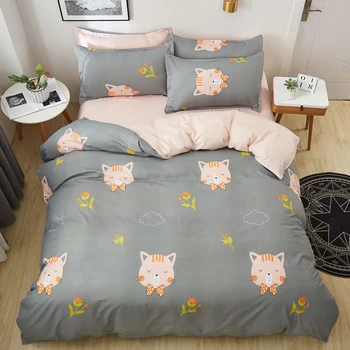 

duvet cover reactive printing Home textiles bedclothes king queen full single size flat sheet, pillowcase&duvet cover