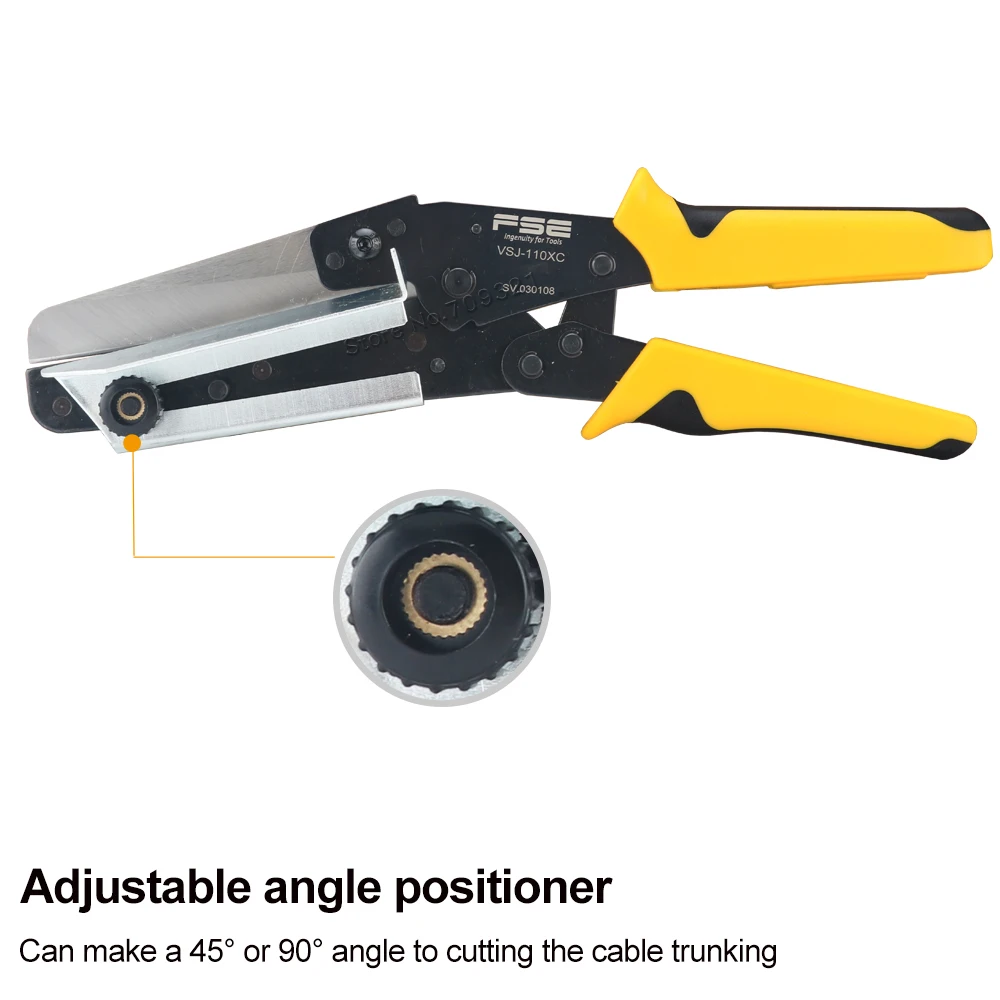 PVC Plastic Cable Trunking Cutter Adjustable Professional Snap Shear 45°-90° Cutting Pliers Electrican Hand Tool VSJ-110XC 3