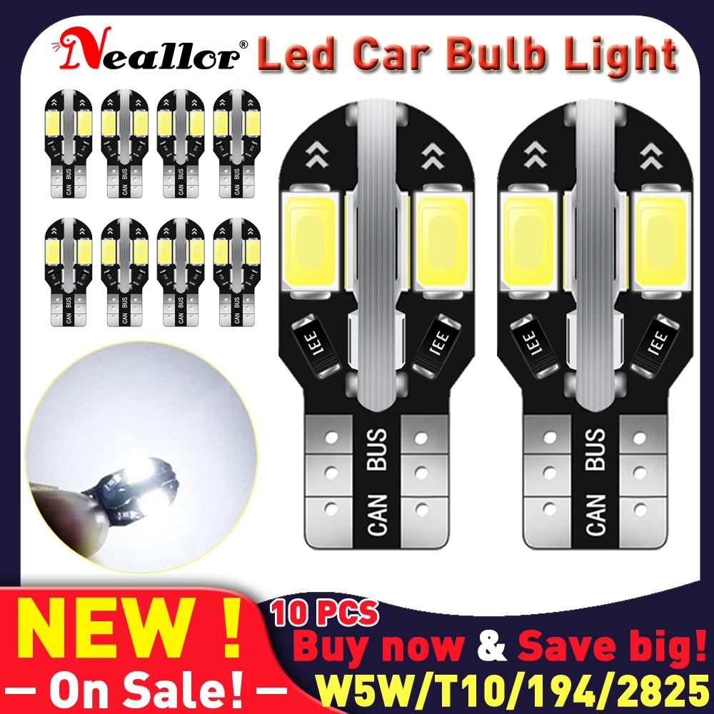 W5W 194 T10 Led Canbus 2825 5w5 168 боковые лампочки на авто Диодная лампочка окружающей среды