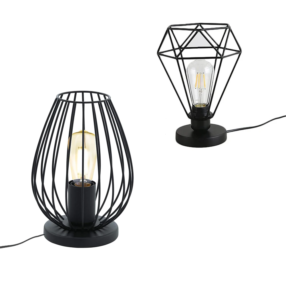 

Металлическая настольная ретро-лампа, современный подвесной светильник в виде клетки, световая лента с шариками, ночник для спальни, прикроватный домашний декор, светильник
