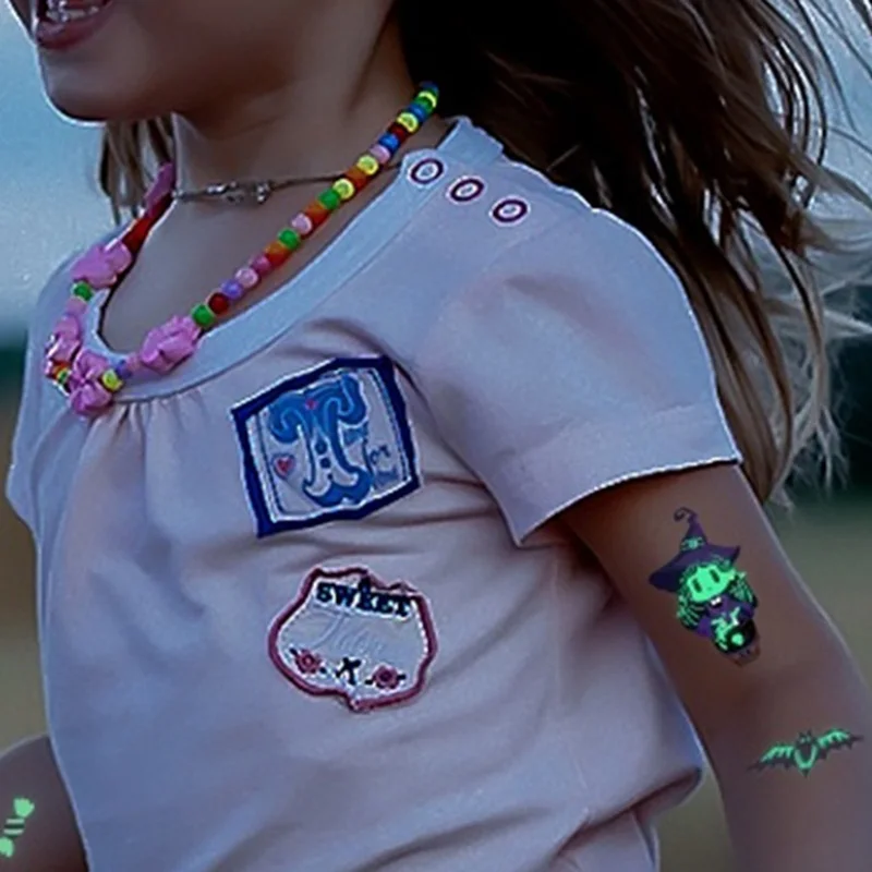 Светящиеся наклейки на новый год Хэллоуин забавные вечерние атмосферный