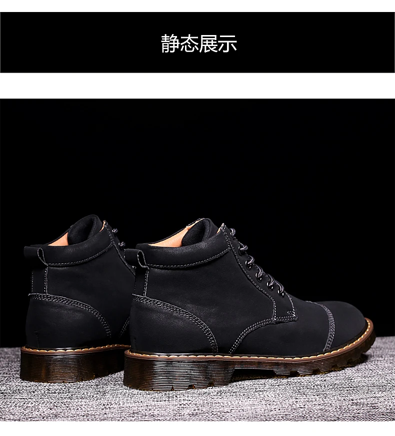 GLAZOV-зимние мужские ботинки; мужские водонепроницаемые ботильоны; Осенняя мужская модная повседневная обувь; теплые зимние ботинки на шнуровке; большие размеры 38-46