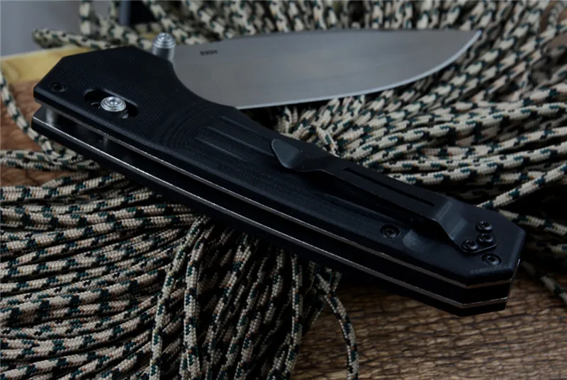 Y-START butterfly 427 folding knife S30V satin blade brass washer G10 handle outdoor camping hunting pocket knife EDC tools