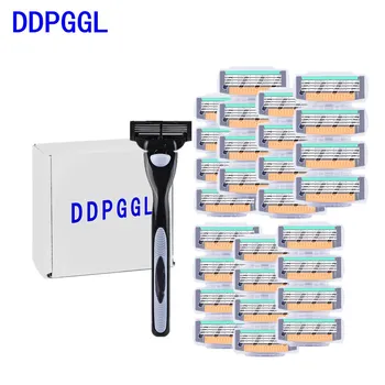 

DDPGGL 1pcs Holder 28pcs Blades 4 Layers Blade Shaver Razor Blade Replaceable Blade Gentle Care Men Effectively Clean Classical