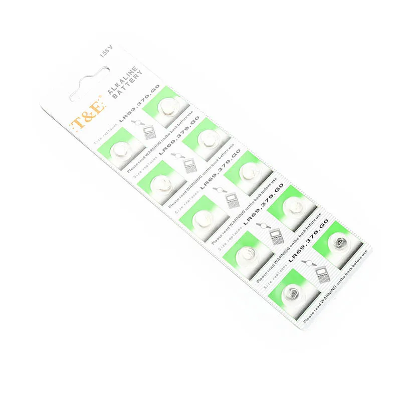 10pcs/pack AG0 LR69 LR521 379A Button Batteries SR521SW D379 Cell Coin Alkaline Battery 1.55V V379 SR63 For Watch Toys Remote