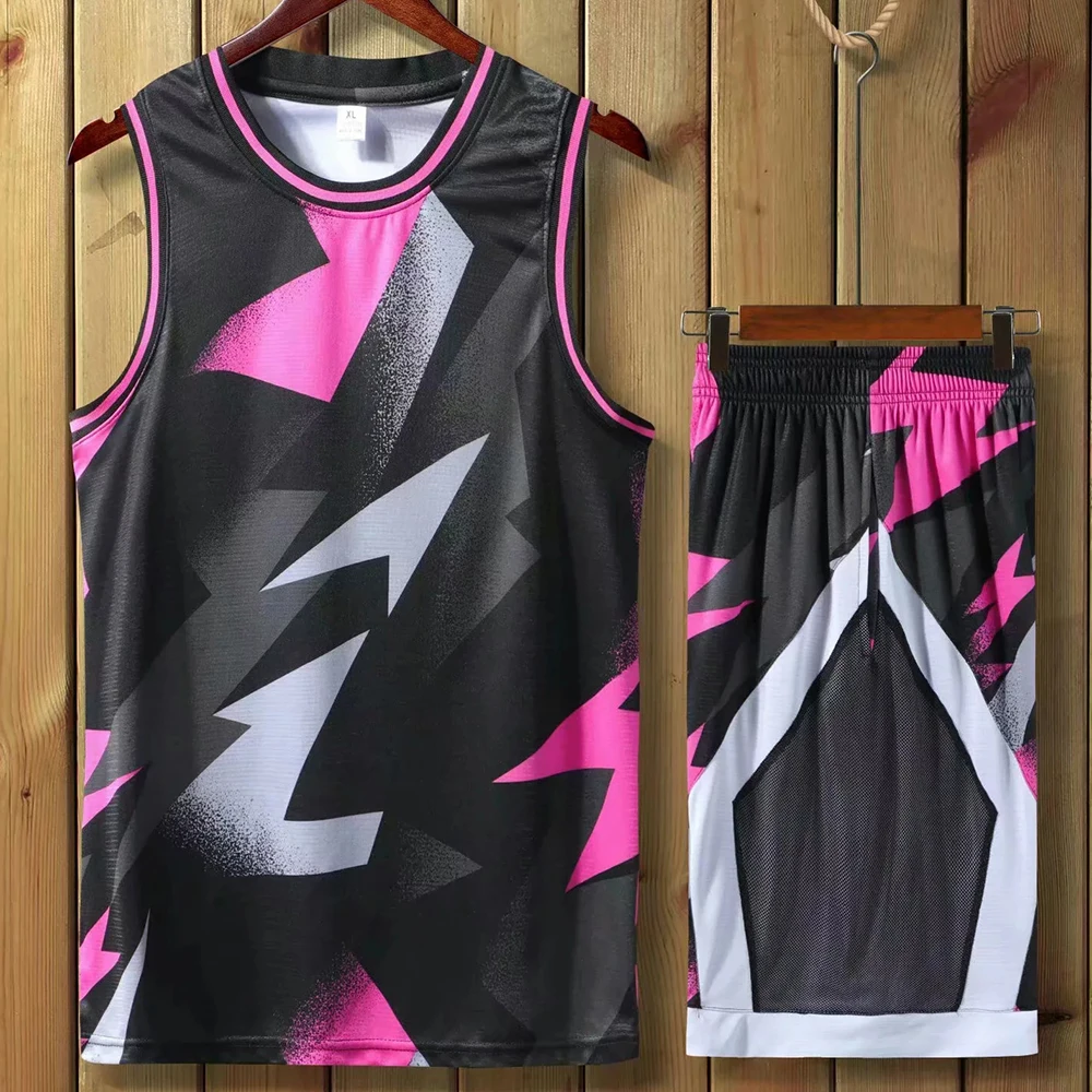 Youth Men Basketball Jersey Sets Uniforms Kits Sports Clothing Team Basketball Jersseys Breathable Customized