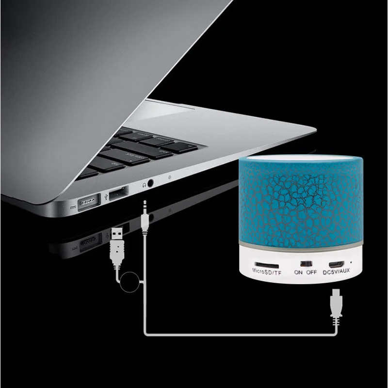 Bluetooth динамик мини беспроводной громкий динамик трещины светодиодный TF USB Сабвуфер Bluetooth динамик s MP3 стерео аудио музыкальный плеер
