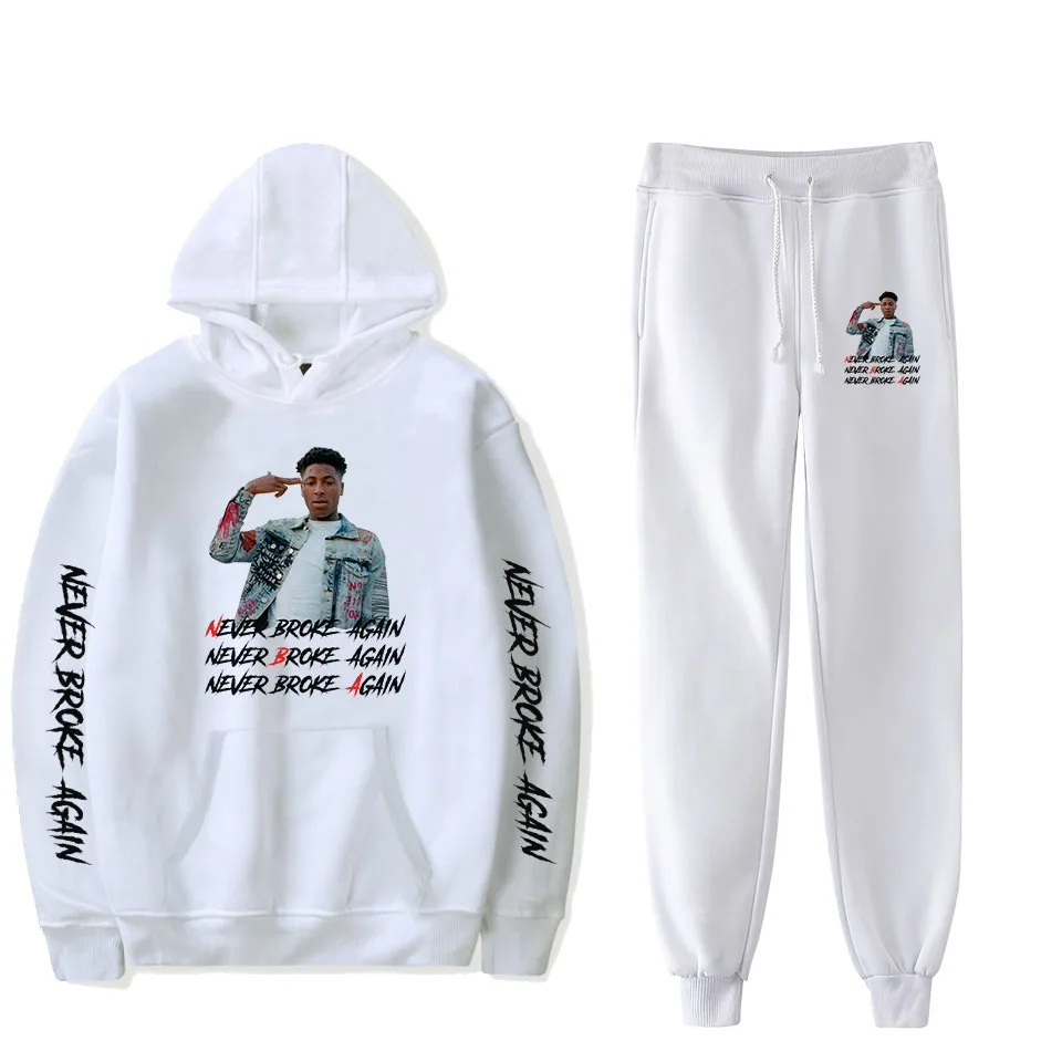 Толстовки и свитшоты Youngboy с надписью Never broken спортивный костюм длинными рукавами